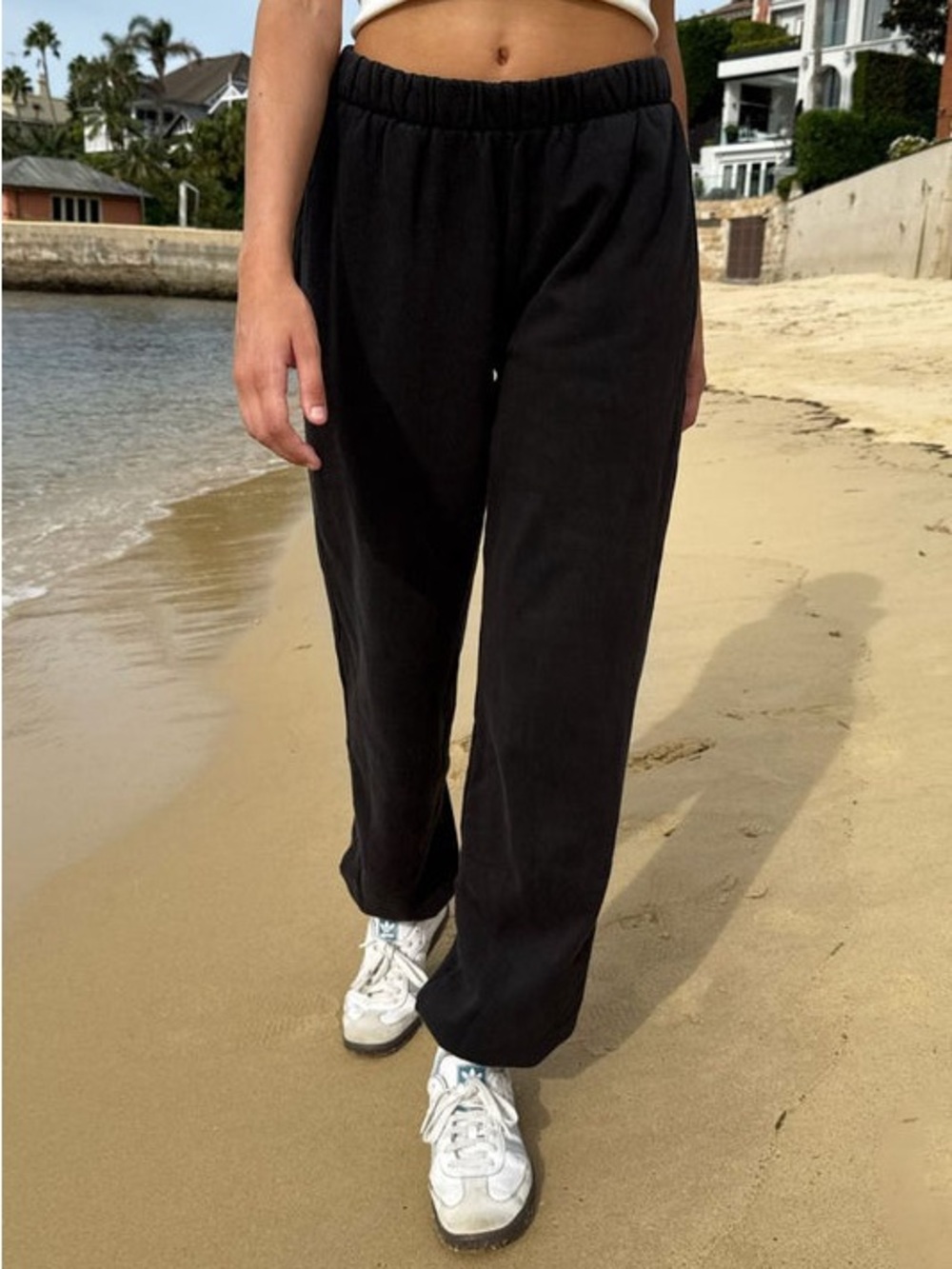 Brandy Melville Black Rosa Jogger Sweats